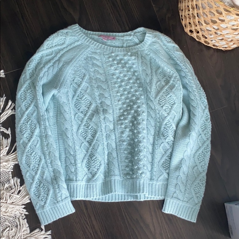 Sea Blue Knotted Sweater